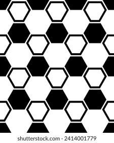 Vector seamless texture. Modern geometric background. Lattice with hexagonal tiles.