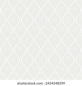 Nahtlose Vektor-Textur. Moderner geometrischer Hintergrund. Mesh mit dünnen Wellenfäden.