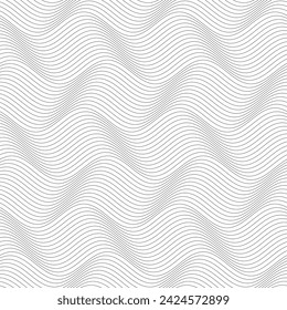 Vector seamless texture. Modern geometric background. Mesh with thin wavy threads.