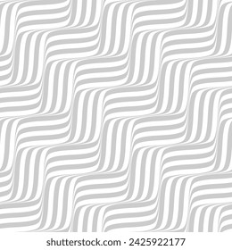 Vector seamless texture. Modern geometric background. Mesh wavy stripes.