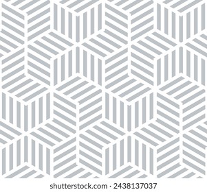 Vector seamless texture. Modern geometric background. Lattice with hexagonal tiles.