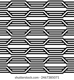 Vector seamless texture. Modern geometric background. Grid with hexagons.