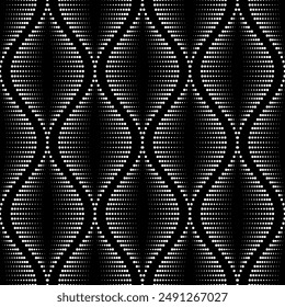 
Vector seamless texture. Modern geometric background.Waves from dots.
