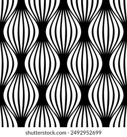 Nahtlose Vektorgrafik. Moderner geometrischer Hintergrund. Gitter mit Wellenlinien.