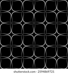 Vector seamless texture. Modern geometric background with shaped tiles of dots.       