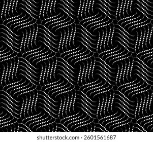 
Vector seamless texture. Modern geometric background with shaped tiles of dots. 
