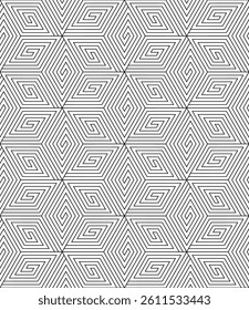 Vector seamless texture. Modern geometric background with rhombuses. 