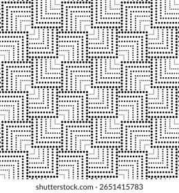 Vector seamless texture. Modern geometric background. Grid with squares of dots.