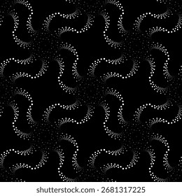 Vector seamless texture. Modern geometric background with circles. Dotted grid.