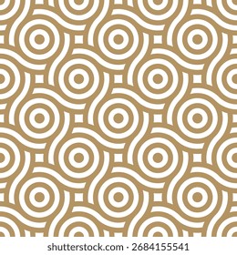 Vector seamless texture. Modern geometric background with circles.