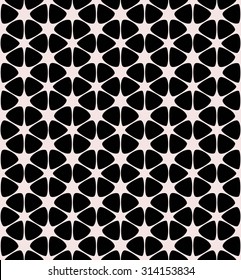 Vector seamless texture. Modern geometric background. Repeating pattern of abstract flowers.