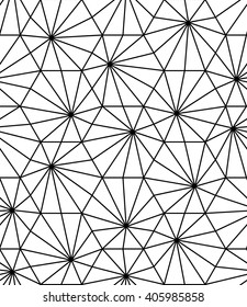 Vector seamless texture. Modern geometric background. Repeated monochrome pattern of hexagons.