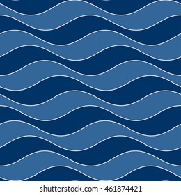Vector seamless texture. Modern geometric background. Repeating pattern with waves.