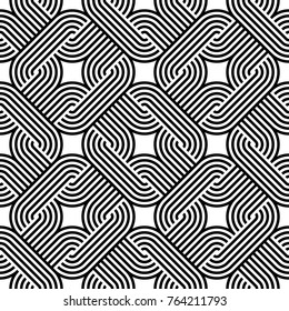 Vector seamless texture. Modern geometric background. Monochrome repeating pattern with squares.