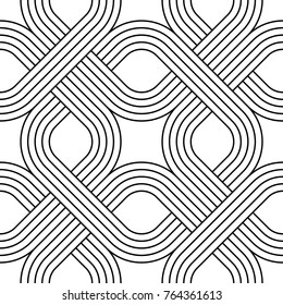 Vector seamless texture. Modern geometric background. Monochrome repeating pattern with squares.