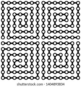 Vector seamless texture. Modern monochrome geometric background. Lattice of chain links.