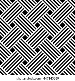 Vector seamless texture. Modern stylish texture. Repeating geometric tiles with squares. Monochrome graphic design.