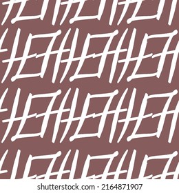 Vector seamless texture on a beige isolated background with white letters, beige pattern with white letters, background with letters
