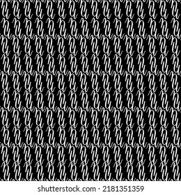 textura sin costura vectorial sobre un fondo negro aislado con letras blancas o un adorno geométrico compuesto de letras, un patrón negro con letras blancas