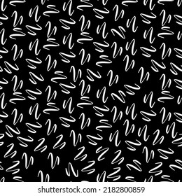 vector seamless texture on a black isolated background with white geometric shapes, black mattern with white letters