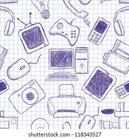 Vector seamless texture on electronics