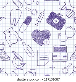 Vector seamless texture on medicine