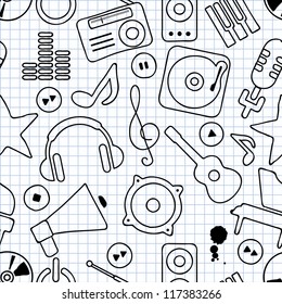 Textura sin fisuras vectorial en la música