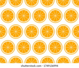 vector seamless texture with orange pattern on white background