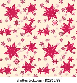 Vector seamless texture with purple flowers