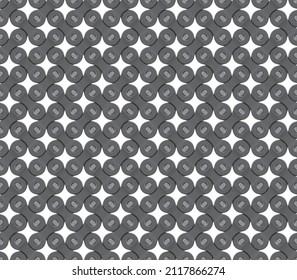 Vector seamless texture realistic bike chain. Isolated on white background.