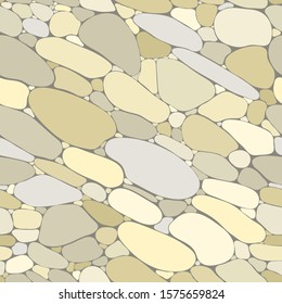 vector seamless texture of sea pebbles