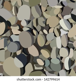 vector seamless texture of sea stones