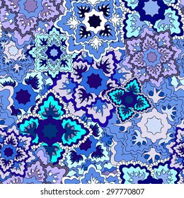 vector seamless texture with slavs flower. russia seamless pattern. summer template.