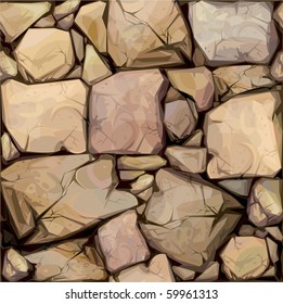 Vector seamless texture of stones in brown colors.