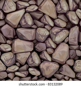 Vector seamless texture of stones in brown colors.