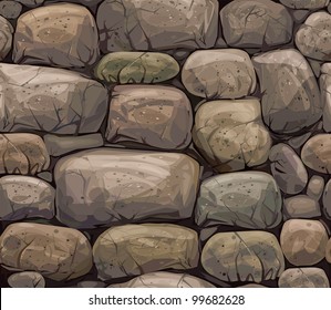 Vector seamless texture of stones in brown colors.