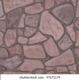 Vector seamless texture of stonewall in brown colors