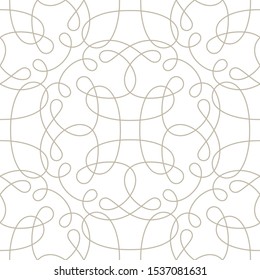 Vector seamless texture twisted line. Isolated on white background.