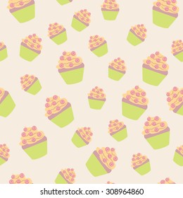 Vector seamless texture units of cakes delicate shades