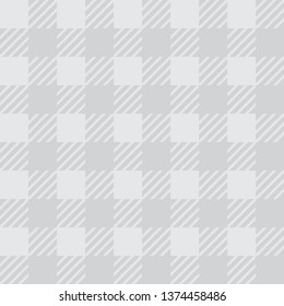 Vector seamless texture with vichy cage ornament. Grey and white cages