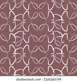 vector seamless texture with white letters on a beige isolated background