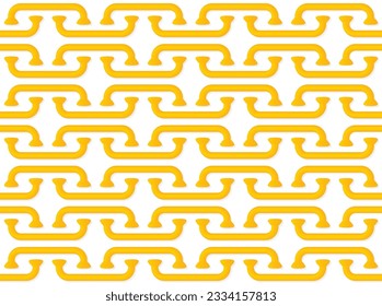 Vector seamless texture with yellow line bike spoke on white background