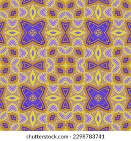 Vector seamless textured abstract background in blue color combined with yellow color
