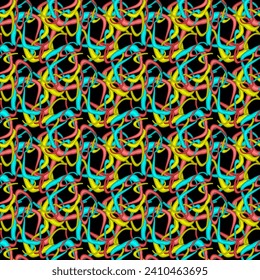 patrón multicolor ornamental sin costura vectorial