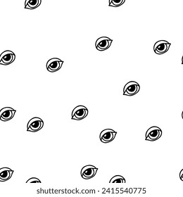 Vector seamless textured pattern.  Eye graphic. Black and white mystic seamless pattern. Modern texture Seamless pattern of psychedelic eyes Hand drawn repeat background with eyes. Vector illustration