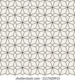 Vector seamless thin lines lattice pattern. Repeating geometric lace elements. Stylish monochrome background design.