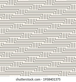 Vector seamless thin lines pattern. Modern stylish abstract texture. Repeating geometric tiles from striped elements