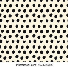 Vector seamless tie dye polka dot pattern. Vector shibori print. Seamless hand drawn pattern. Ink textured japanese background. Modern batik wallpaper tile. Watercolor endless backdrop.