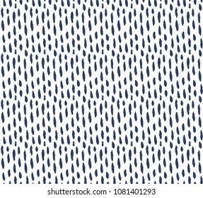 Vector seamless tie dye polka dot and drop pattern. Vector shibori print. Seamless hand drawn pattern. Ink textured japanese background. Modern batik wallpaper tile. Watercolor endless backdrop.