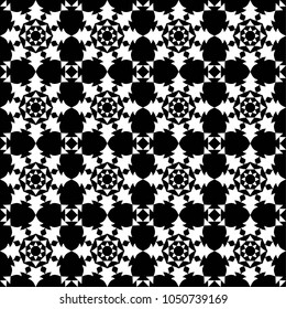 Vector seamless tile pattern. Abstract background. Ceramic tiles. Decorative monochrome design.